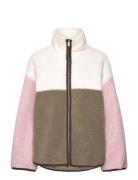 Monki Loose Fleece Zip Jacket Grön