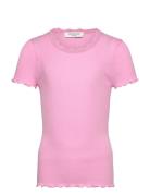 Rosemunde Kids Rkbalta Ss Regular Lace T-Shirt Rosa