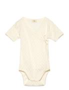 Copenhagen Colors Pointelle Heart Crossover Body Ss Kräm