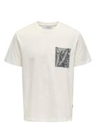 ONLY & SONS Onsperry Life Reg Leaf Ss Pockettee Noos Kräm