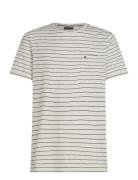 Tommy Hilfiger Cotton Linen Stripe Tee Kräm