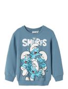Name It Nmmfred Smurfs Nreg Sweat Unb Bfu Blå