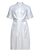 Lauren Women Tie-Front Linen Shirtdress Vit