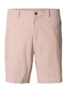 Selected Homme Slhregular-Karl Seersucker Shorts Röd