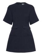 Malina Rayna Boucle Mini Dress Marinblå