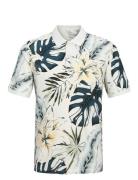 Jack & J S Jjhawaii Aop Polo Ss Blå