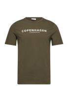 Lindbergh Copenhagen Print Tee S/S Khaki Green