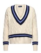 Polo Ralph Lauren Cable-Knit Cotton Cricket Sweater Beige