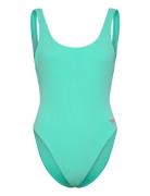 Speedo Womens Textured Deep U-Back Blå