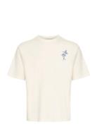 Casual Friday Cfjaxson Tee With Backprint Kräm