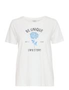 B.young Bysobbe Flower Tshirt - Vit