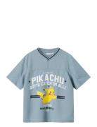 Name It Nkmmilas Pokemon Nreg Ss Poly Top Sky Blå