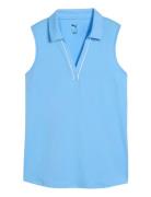 PUMA Golf W Cloudspun Piped Sl Polo Blå