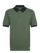 Scotch & Soda Structured Knitted Solid Polo Grön