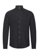 Lindbergh Linen/Cotton Shirt L/S Svart