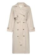 GANT Linen Blend Trench Coat Kräm