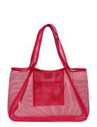 Mango Mesh Shopper Bag Rosa