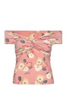 Lauren Ralph Lauren Floral Twist-Front Off-The-Shoulder Top Multi/patt...
