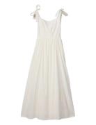 Lexington Clothing Bow-Strap Seersucker Summer Dress Vit