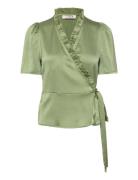 A-View Peony Blouse Grön