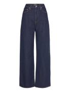 Levi's® Ribcage Wide Leg H223 Dark Indigo - Flat Finish Blå