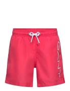 GANT Logo Lightweight Swim Shorts Röd