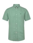 Morris Douglas Linen Ss Shirt-Classic Fit Grön