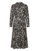 Lauren Ralph Lauren Floral Crepe Midi Dress Svart
