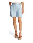 Tommy Hilfiger Linen Mix Pleated Short Blå
