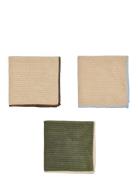 OYOY Living Design Mundus Microfiber Dish Cloth - Pack Of 3 Beige