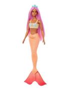 Barbie A Touch Of Magic Mermaid Doll With Pink Hair & Orange Tail Mult...
