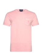 Polo Ralph Lauren Custom Slim Mineral-Dyed Pocket T-Shirt Rosa