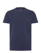 GANT Slim Sunfaded Ss Pique T-Shirt Marinblå