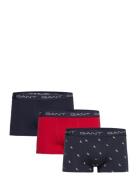 GANT Boat Print Trunk 3-Pack Marinblå