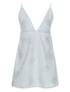 ROTATE Birger Christensen Denim Stud Mini Dress Blå