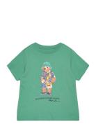 Ralph Lauren Kids Polo Bear Cotton Jersey Tee Grön