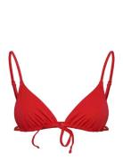 Weekday Shiny Triangle Bikini Top Röd
