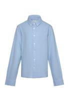GANT Cotton Linen Bd Ls Shirt Blå