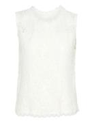 Cream Crkit Lace Top Vit