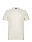 Tommy Hilfiger Mercerised Pique Zip Reg Polo Kräm