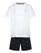 Tommy Hilfiger S/S Jersey Pj Set Vit