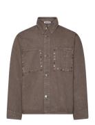 Hope Stud Overshirt St Grey Marble Brun