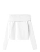 LMTD Nlfnove Ls Offshoulder Top Vit