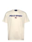 Polo Ralph Lauren Classic Fit Polo Sport Jersey T-Shirt Kräm