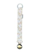 Geggamoja Pacifier Holder Pink Heart Blå