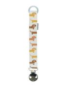 Geggamoja Pacifier Holder Leo Kräm