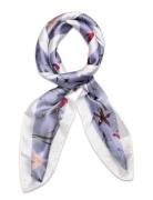 Lindex Scarf Aop Wildflower Blå