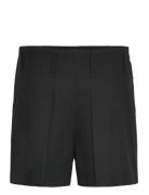 Lauren Ralph Lauren Pleated High-Rise Cotton-Blend Short Svart
