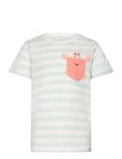 Lindex Top Ss Crab Pocket Grön