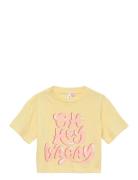 Vero Moda Girl Vmpastel Cropped Ss Top Box Girl Gul